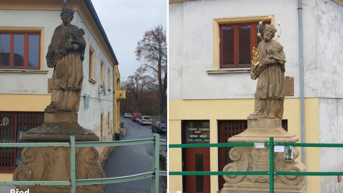 Do Horšovského Týna se vrátila socha sv. Jana Nepomuckého