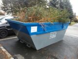 Kontejner na vánoční stromky, zdroj: město Domažlice