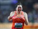 Haruka Kitaguchi se raduje z titulu mistryně světa, foto: Stephen Pond/Getty Images pro World Athletics